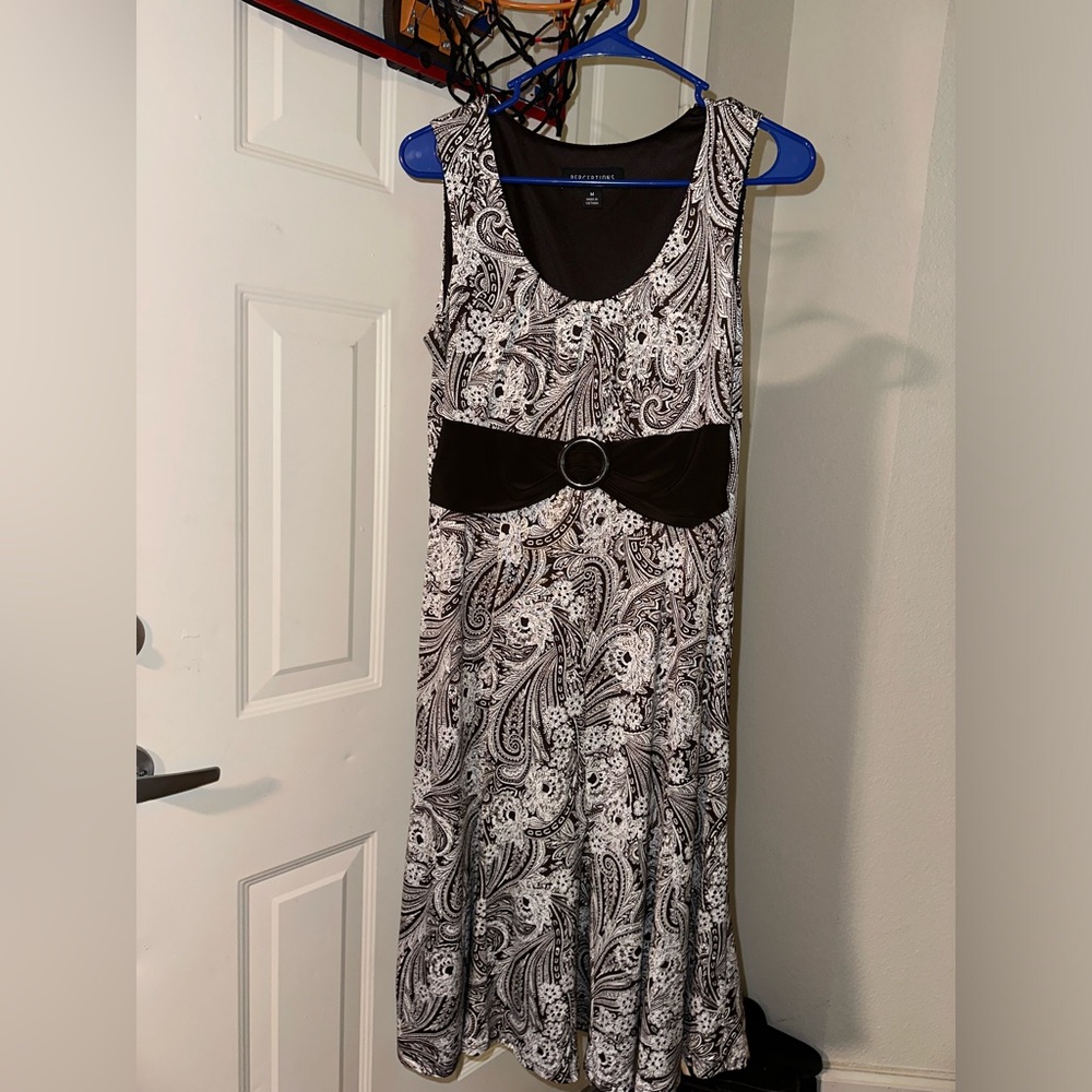 Brown And White Patterned Perceptions Dress - image 2